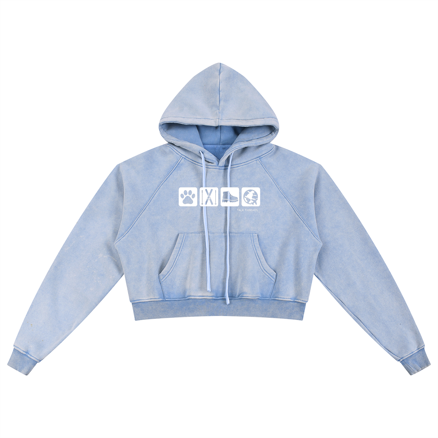 Snow Washed Cropped Women's Hoodie