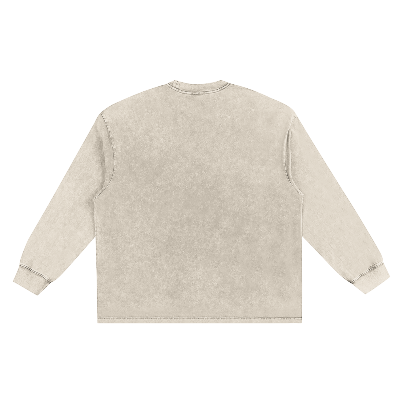 Snow Washed Frayed Edge Long Sleeve T-Shirt