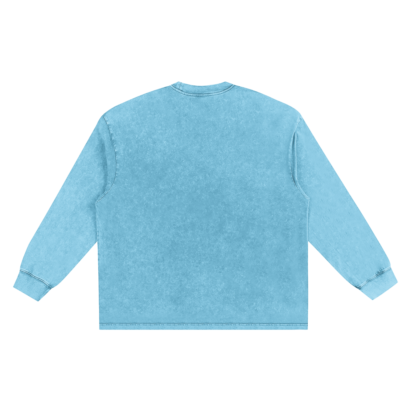 Snow Washed Frayed Edge Long Sleeve T-Shirt