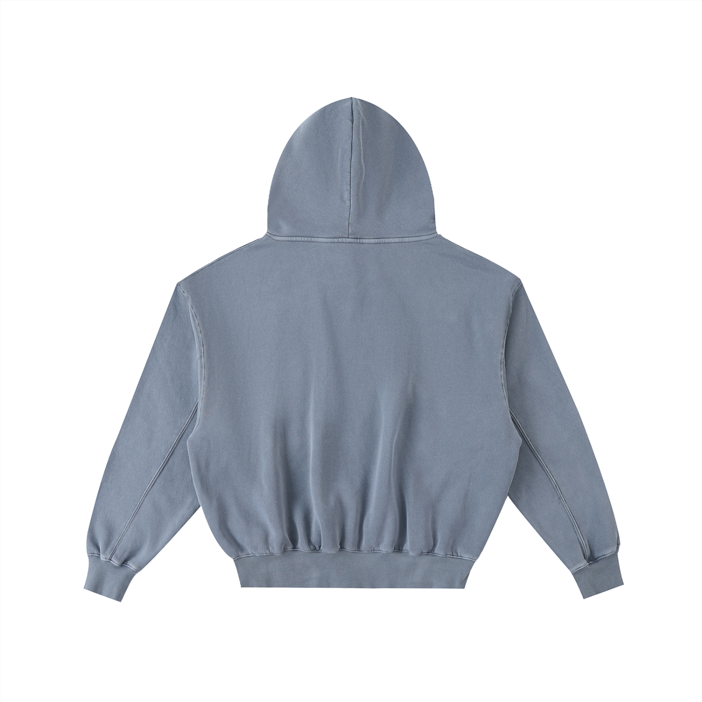 Frayed Enzyme Washed Button Fleece Hoodie