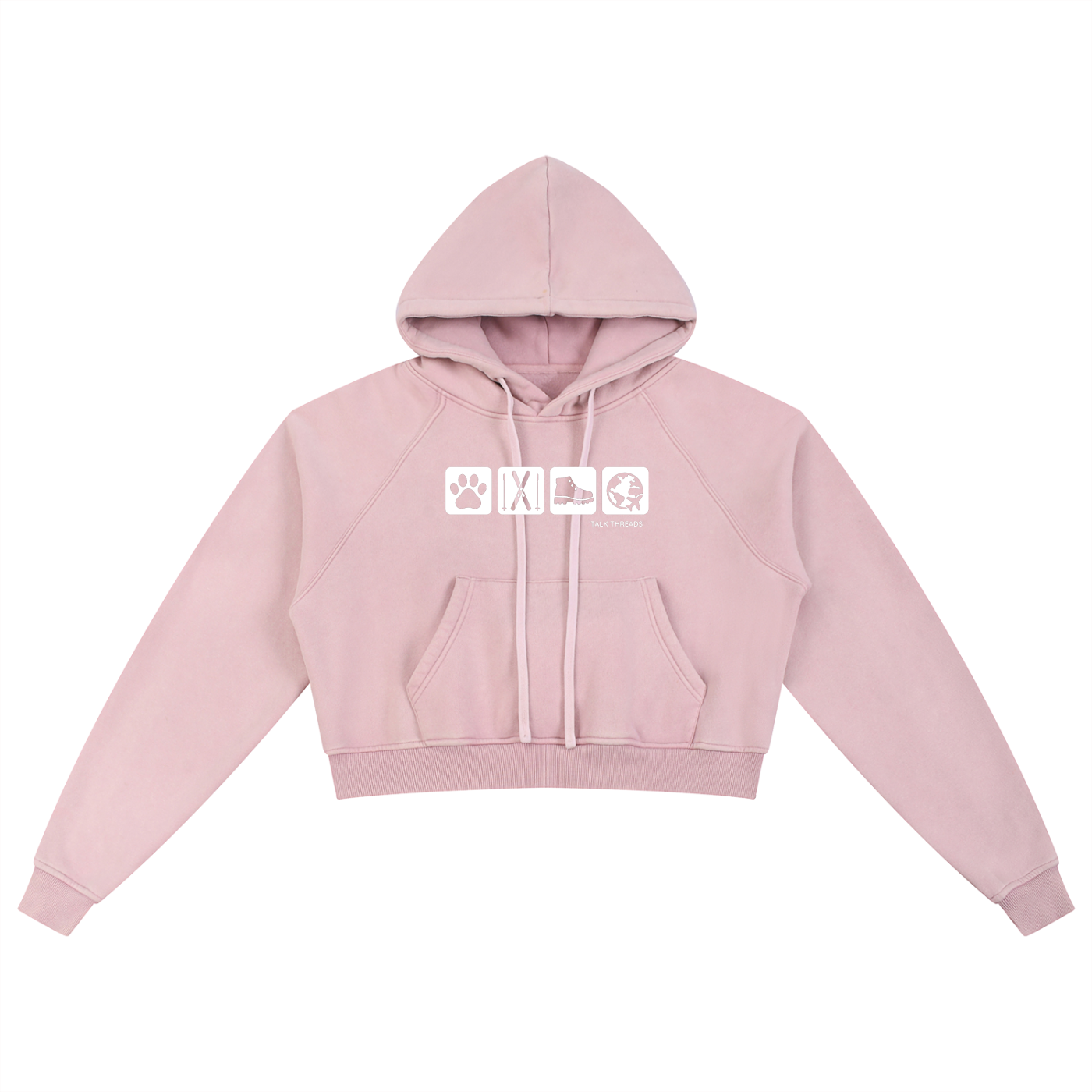 Snow Washed Cropped Women's Hoodie