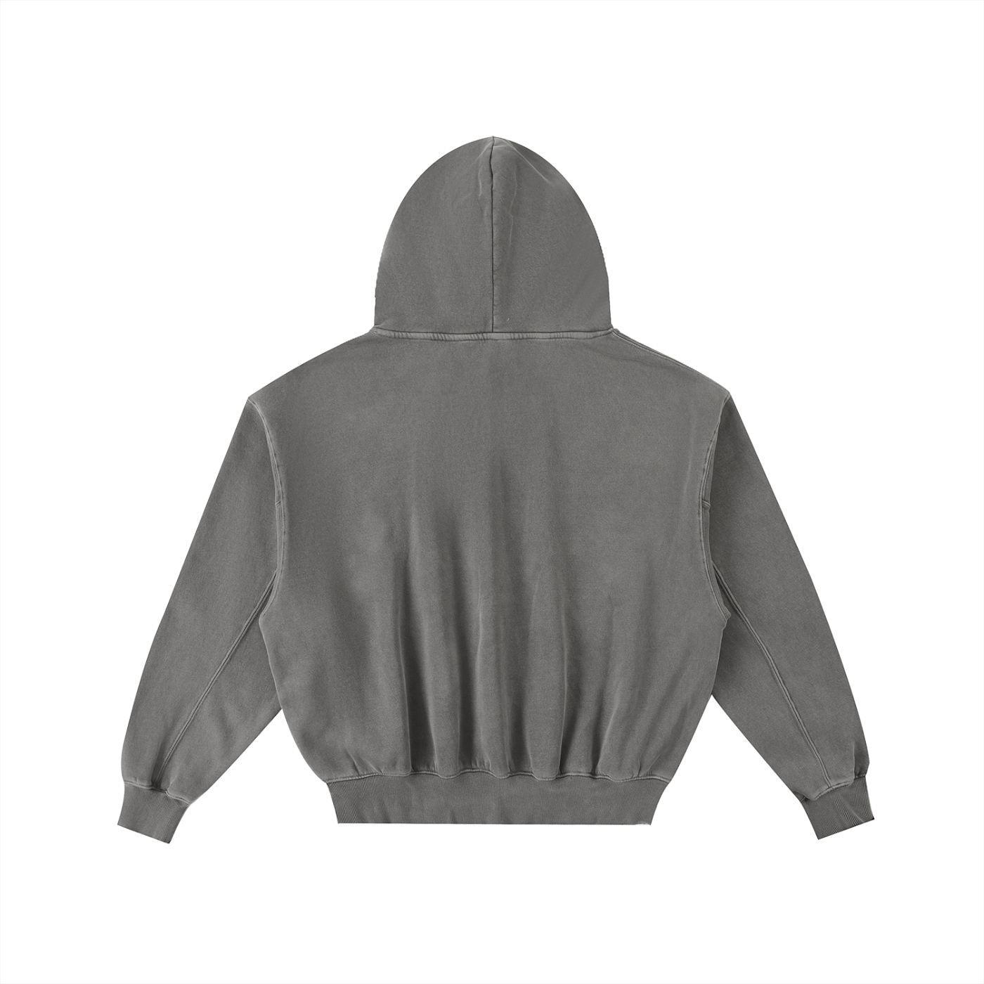 Frayed Enzyme Washed Button Fleece Hoodie
