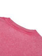 Snow Washed Frayed Edge Long Sleeve T-Shirt