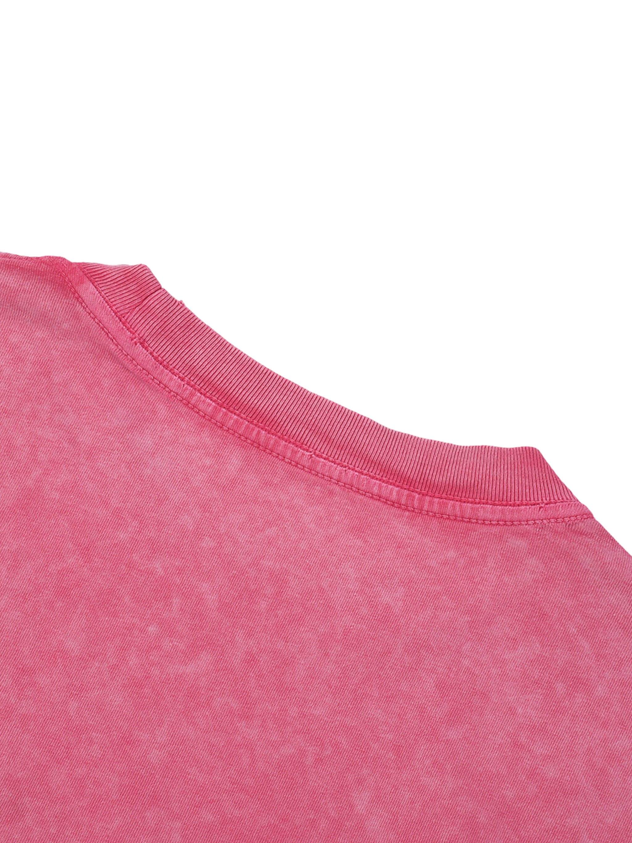 Snow Washed Frayed Edge Long Sleeve T-Shirt