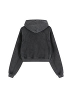 Snow Washed Cropped Women's Hoodie