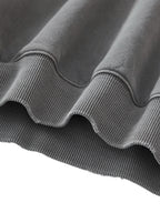 Frayed Enzyme Washed Button Fleece Hoodie